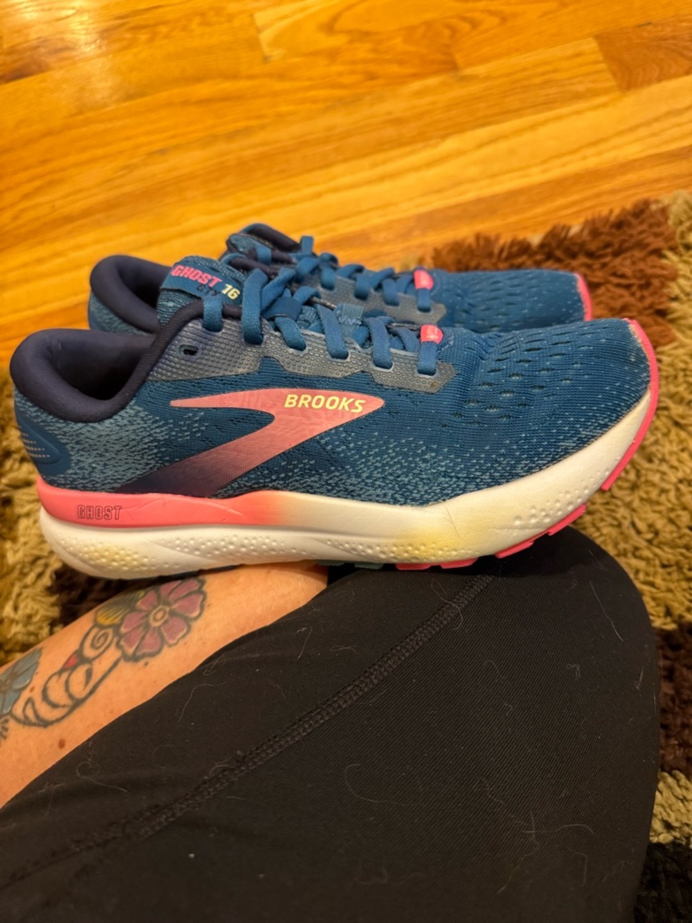 Brooks teal and Pink Ghost Women's Running Shoes - Picture 13 of 13